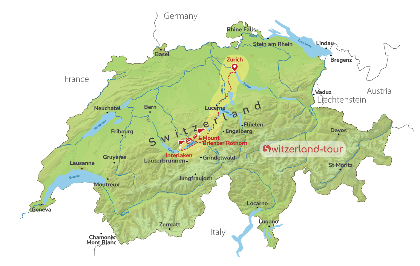 Alpine Panoramic Private Trip from Zurich