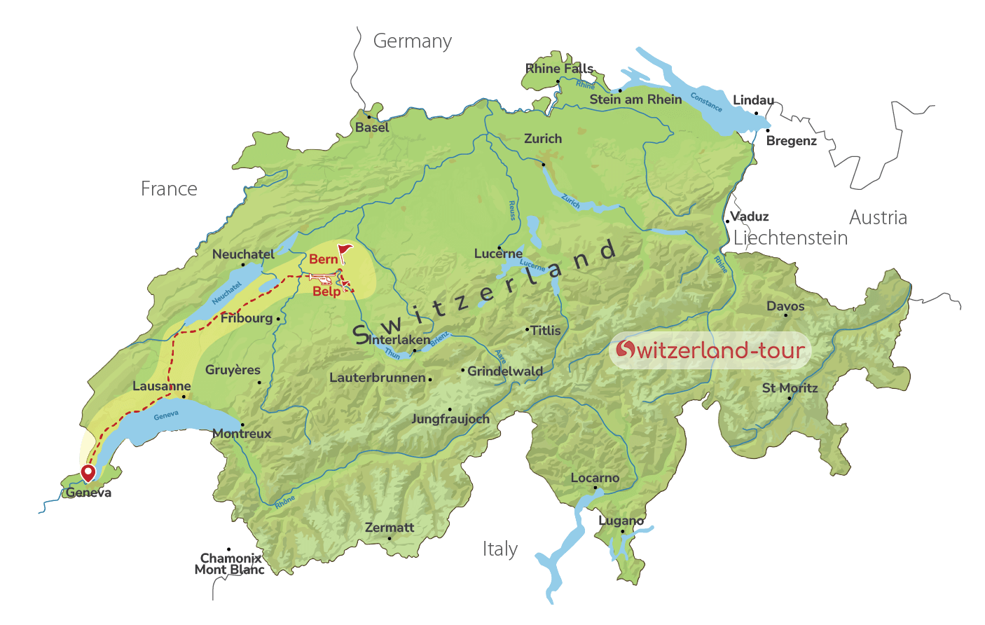 Between Heaven & Bern: Walking & Helicopter Tour from Geneva