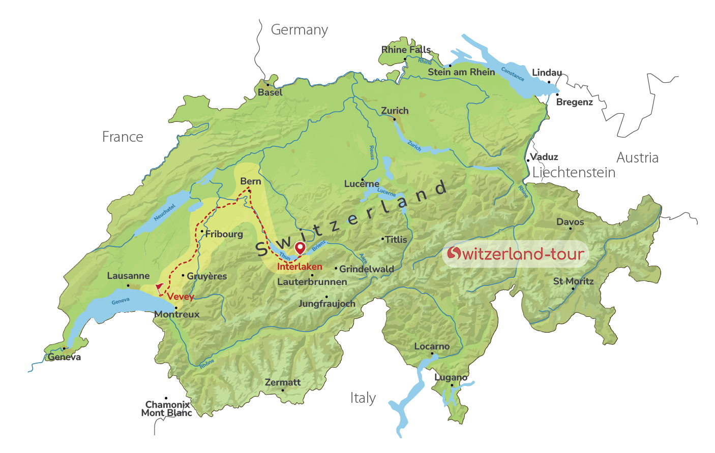 Chaplin’s World & Vevey Discovery from Interlaken