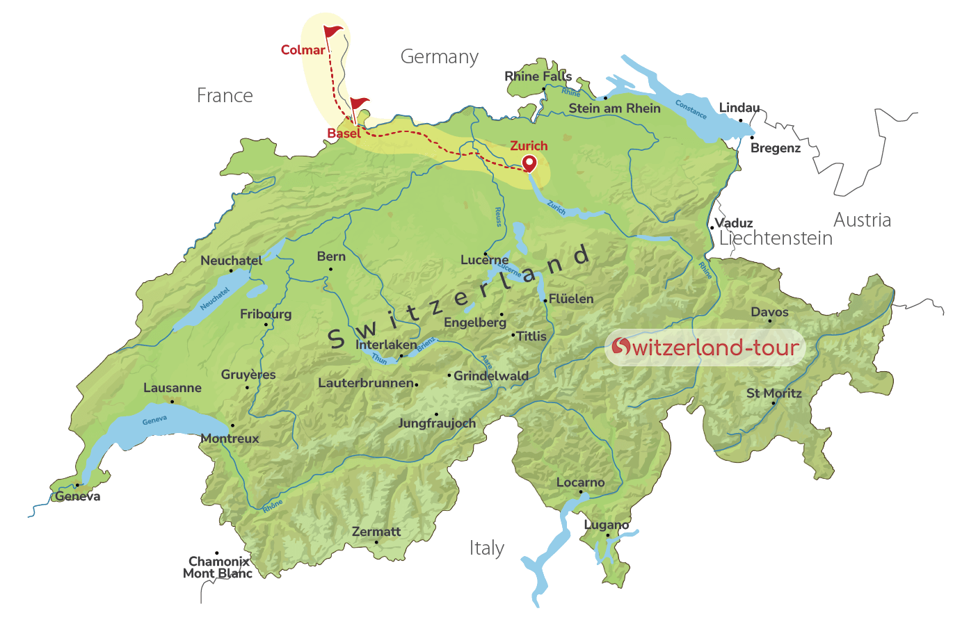 France & Switzerland - Private Day Trip to Colmar & Basel from Zurich