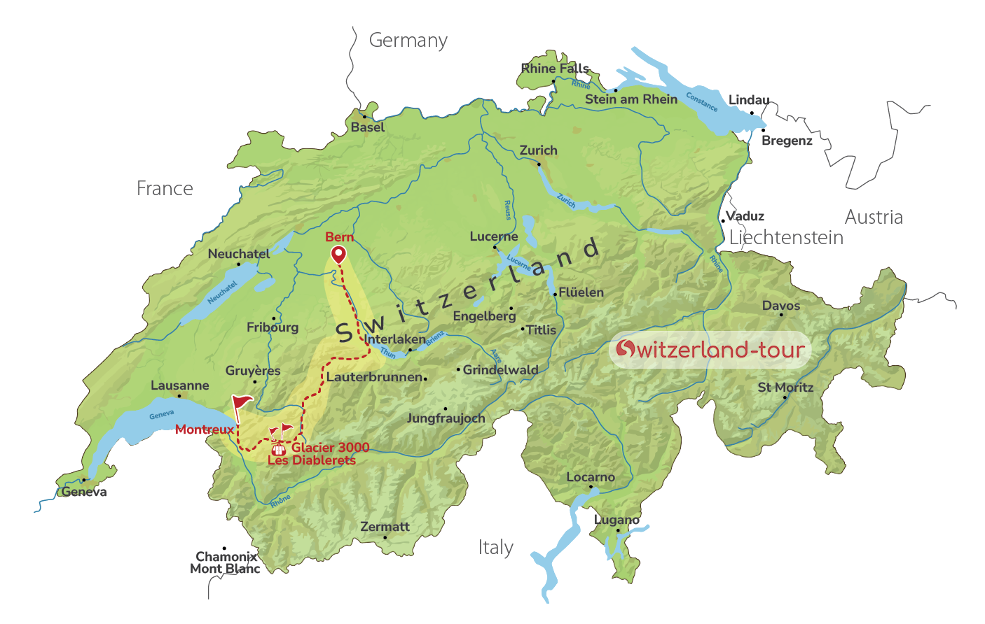 Glacier 3000 & Montreux - Private Day Trip from Bern