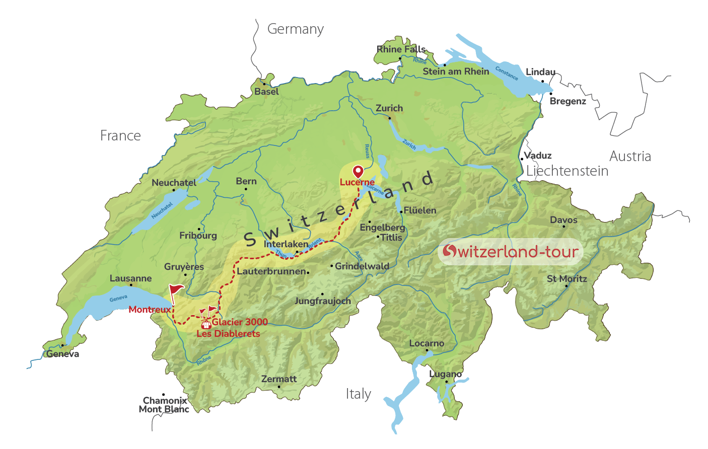 Glacier 3000 & Montreux - Private Day Trip from Lucerne