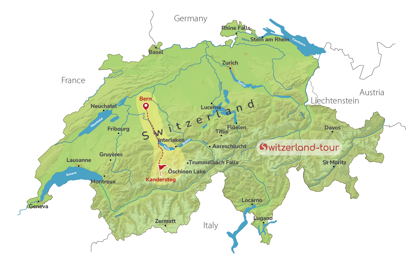 Guided Hike: Oeschinen Lake Circular Trail from Bern