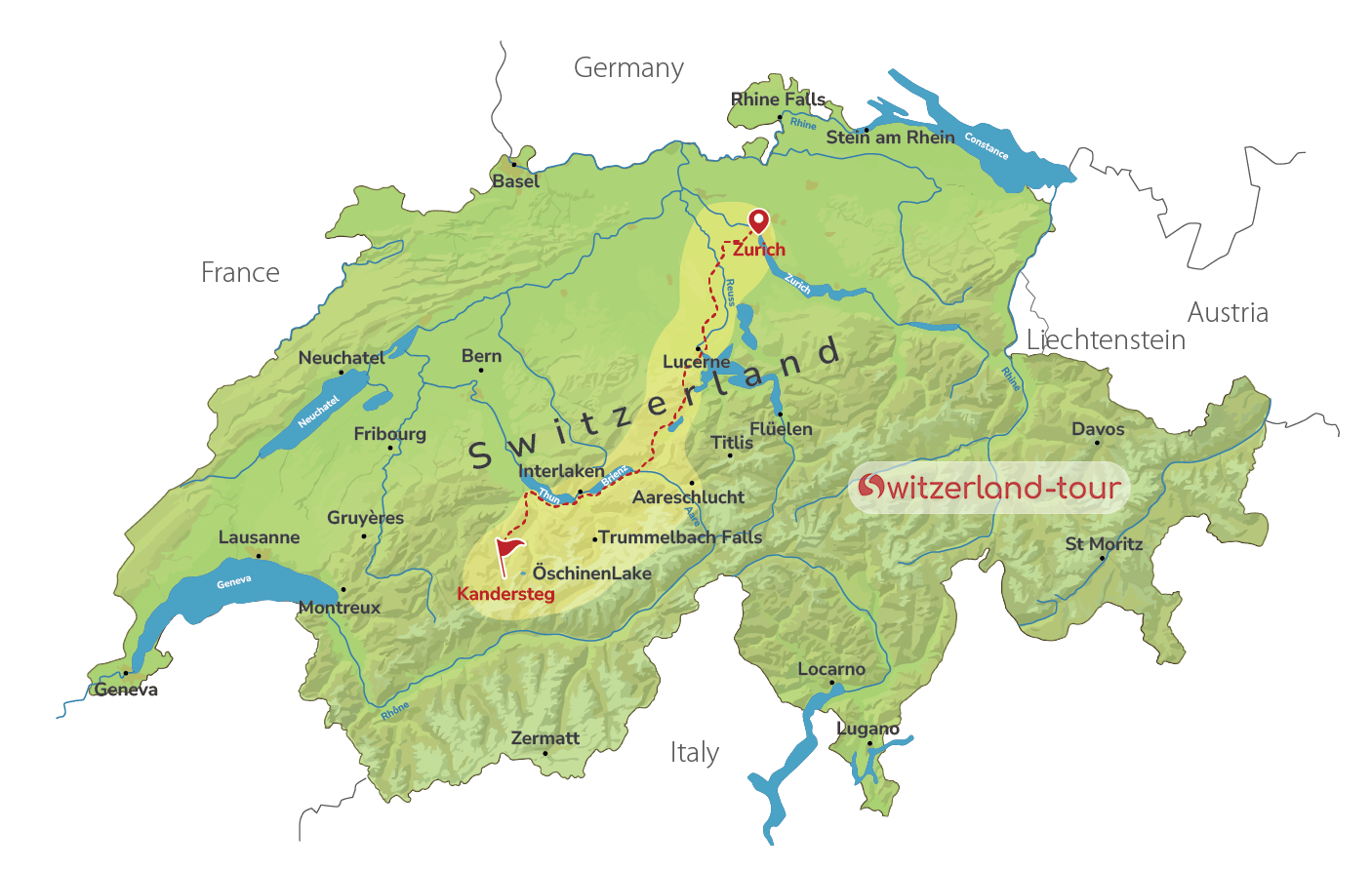 Guided Hike: Oeschinen Lake Circular Trail from Zurich