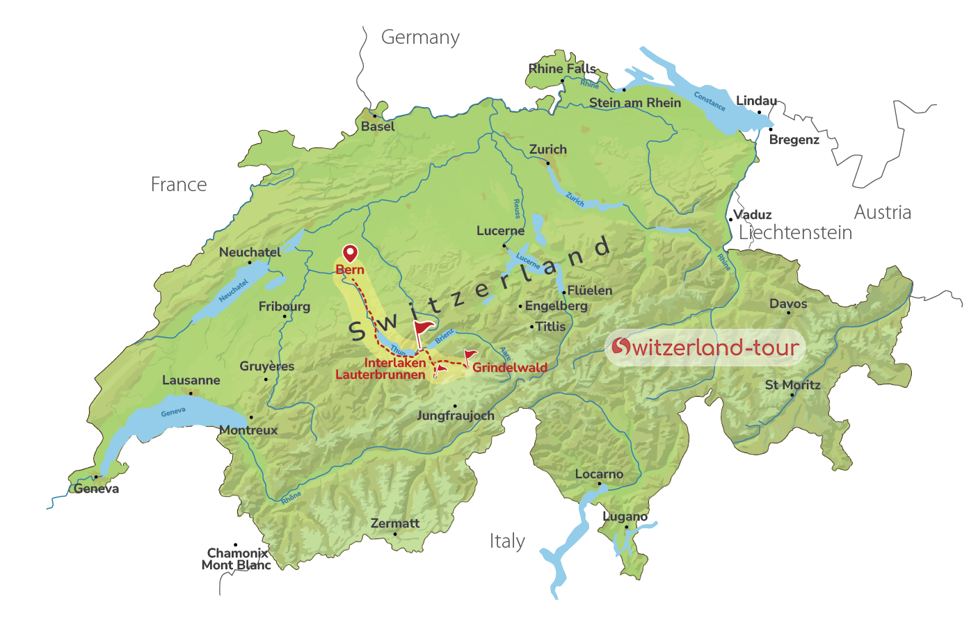Interlaken, Lauterbrunnen & Grindelwald - Private Day Trip from Bern