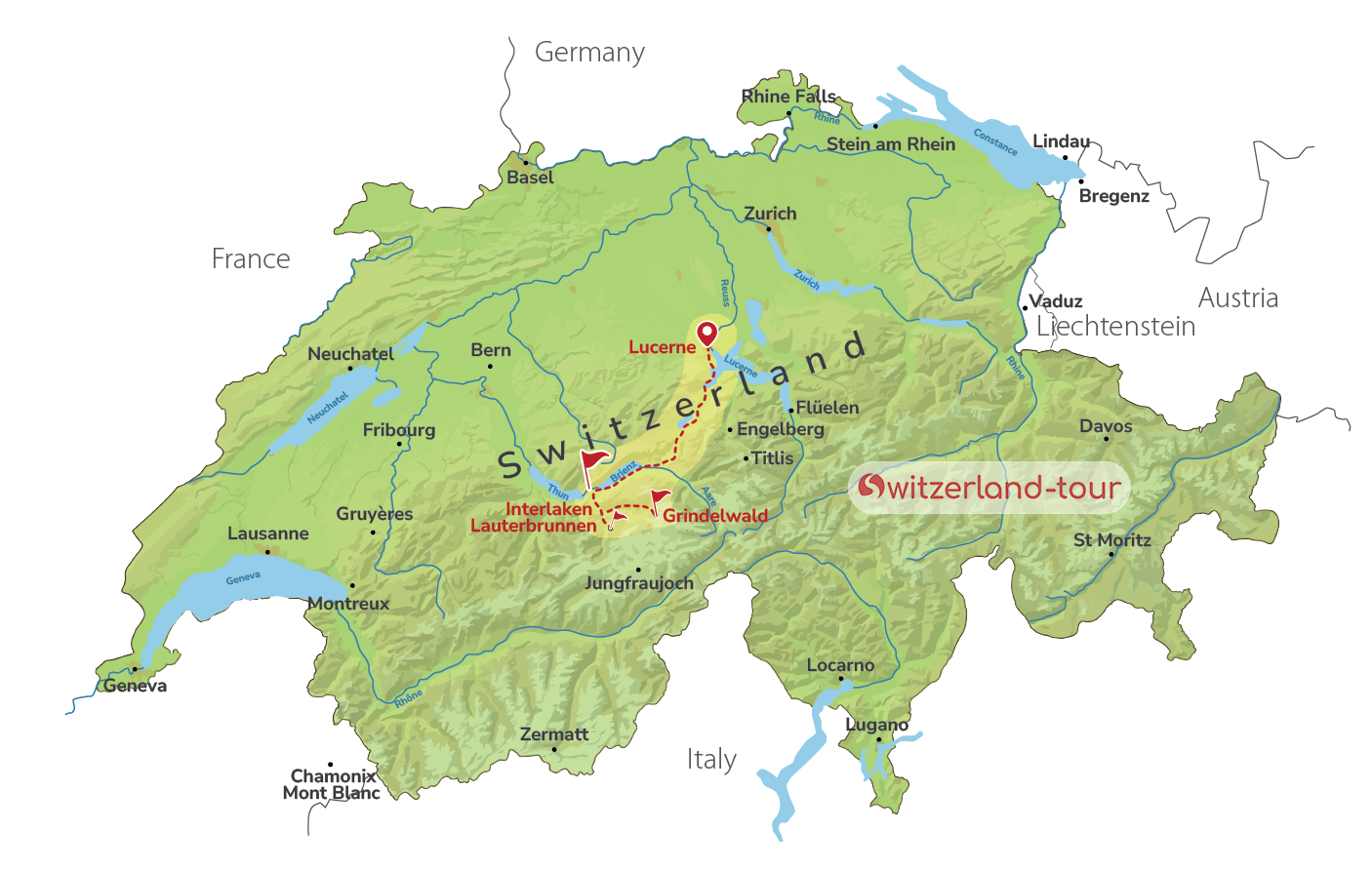 Interlaken, Lauterbrunnen & Grindelwald - Private Day Trip from Lucerne