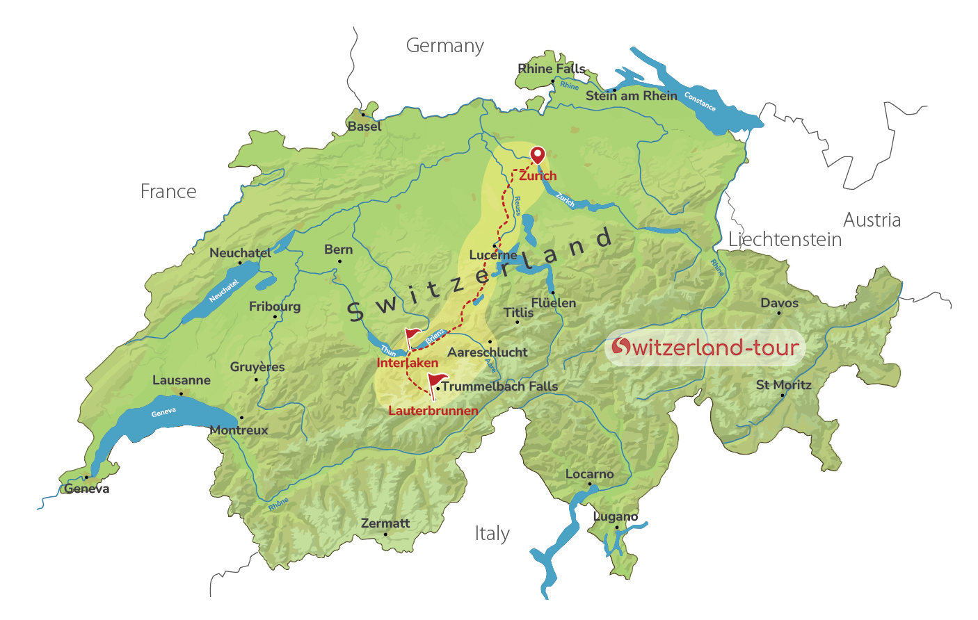 Lake Brienz and Lauterbrunnen - Private Experience from Zurich
