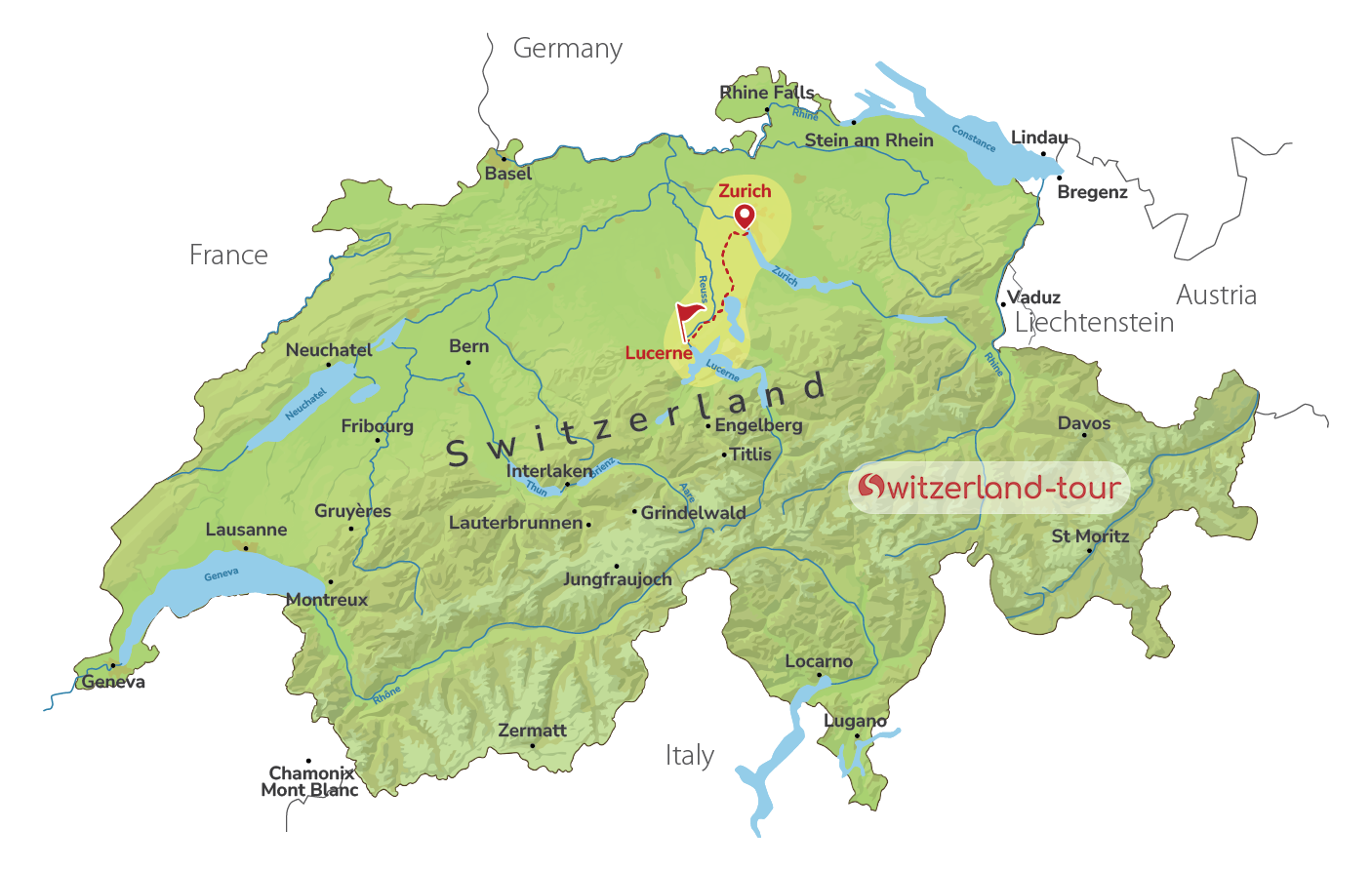 Lakeside Lucerne - Private City Tour & Cruise from Zurich