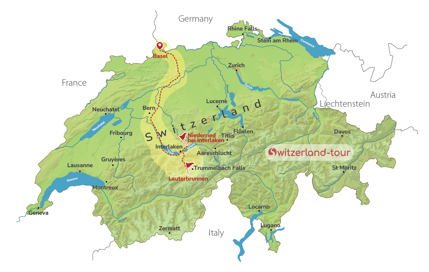 Mürren Via Ferrata and Lakeside Picnic - Private Experience from Basel