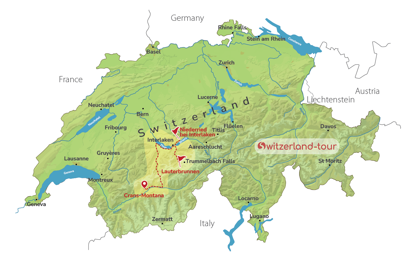 Mürren Via Ferrata and Lakeside Picnic - Private Experience from Crans-Montana