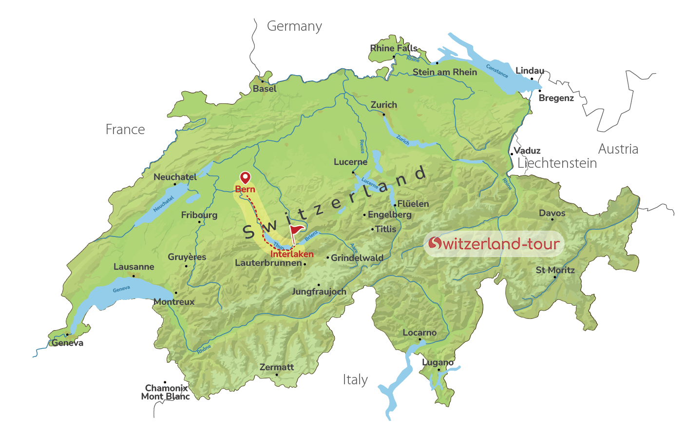 Scenic Interlaken - Private Day Trip from Bern