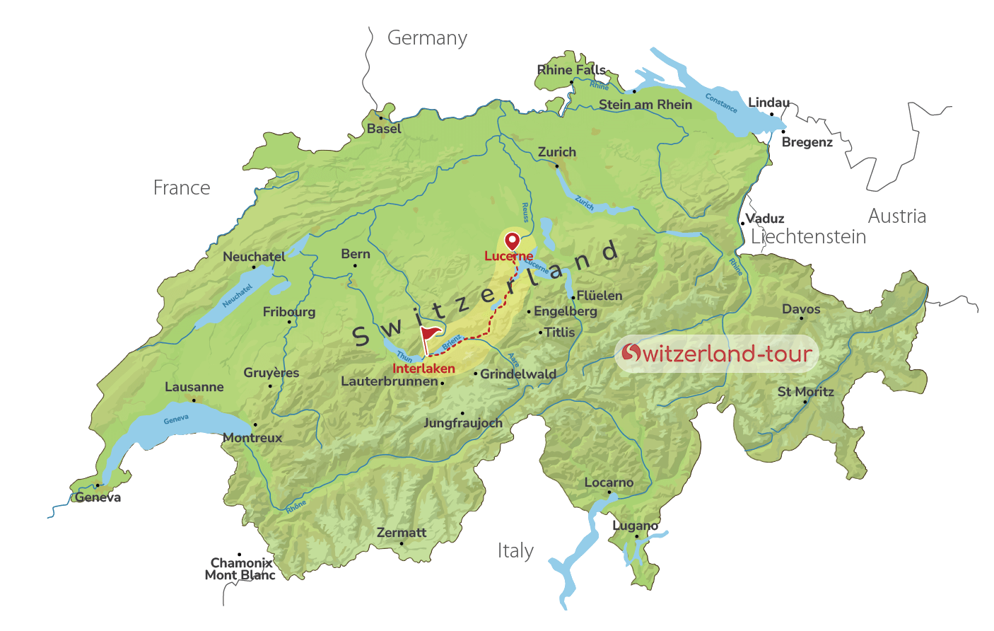 Scenic Interlaken - Private Day Trip from Lucerne