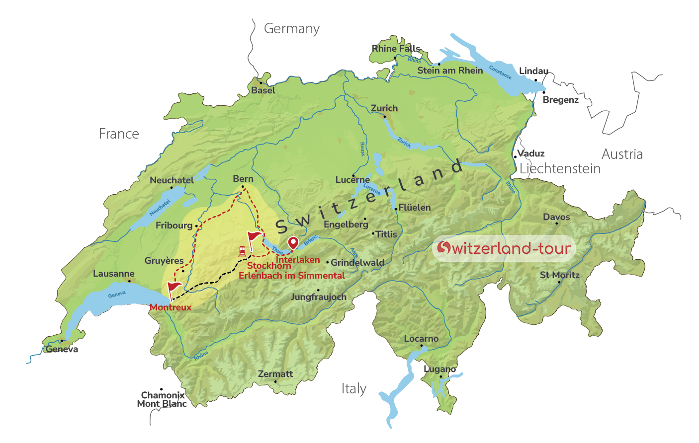 Scenic Switzerland with Golden Pass Express - Private Day Trip from Interlaken