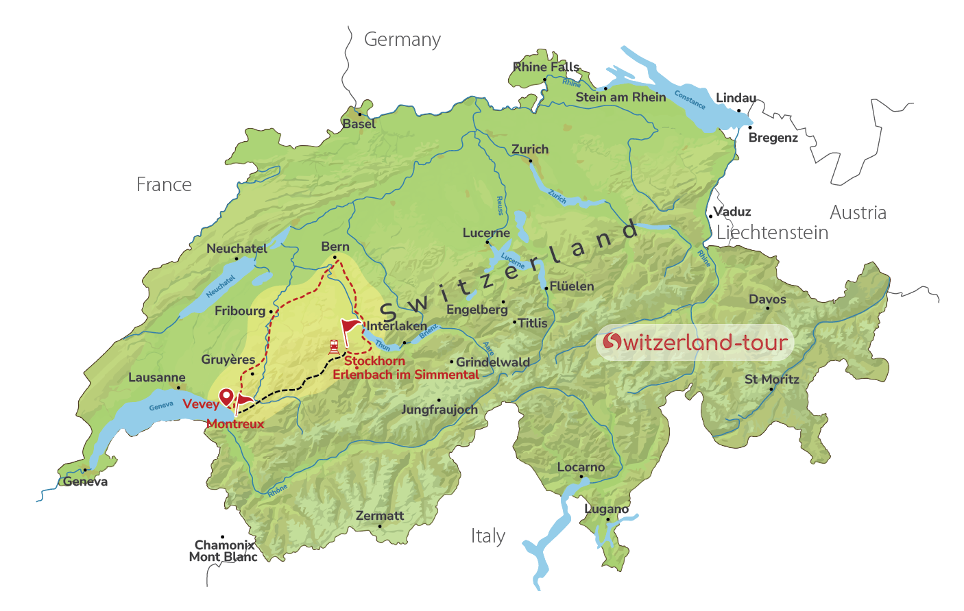 Scenic Switzerland with Golden Pass Express - Private Day Trip from Vevey