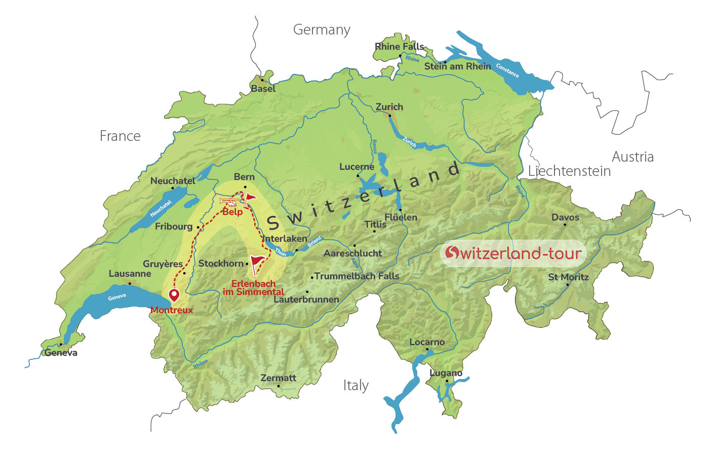 Stockhorn 360° Adventure - Helicopter & Cable Car Tour from Montreux