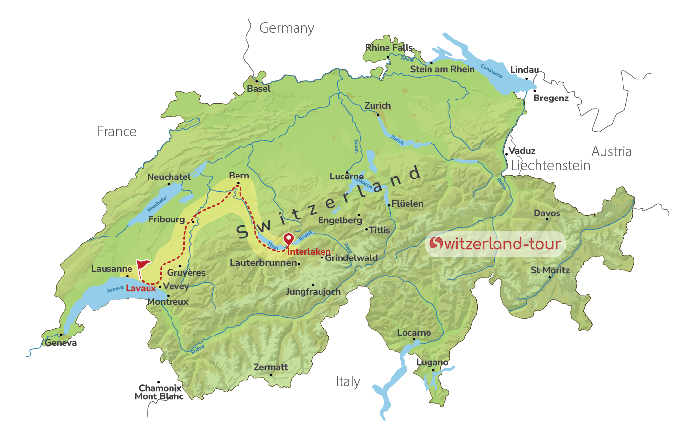 Swiss Wine Tasting in Lavaux Vineyards from Interlaken