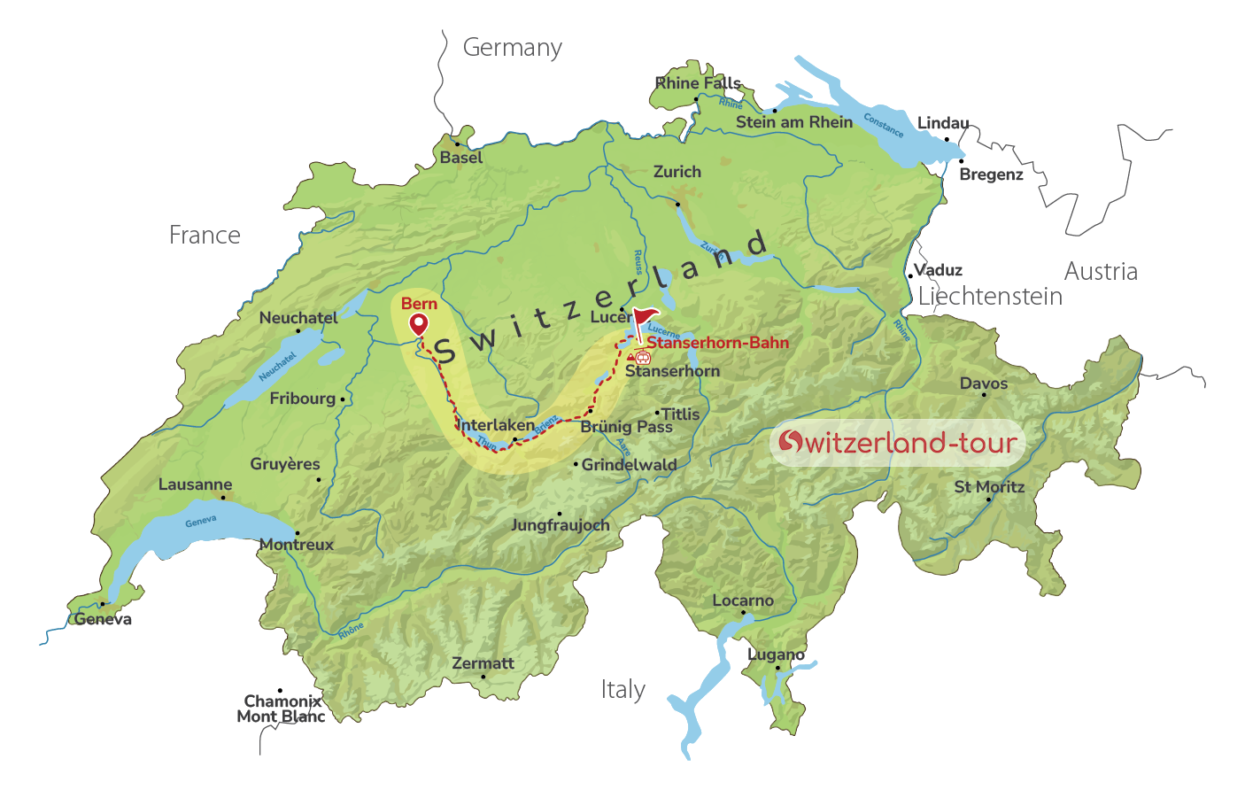 Swiss Panorama - Private Cabrio Experience through the Alps from Bern