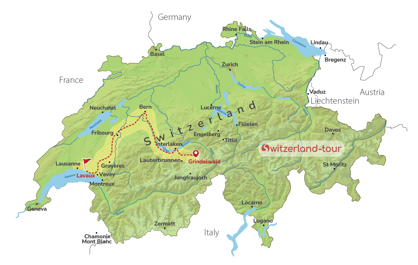 Swiss Wine Tasting in Lavaux Vineyards from Grindelwald