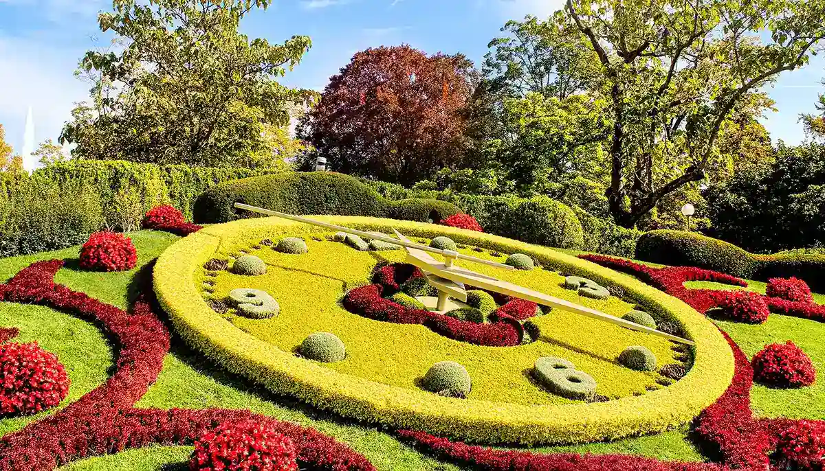 Flower Clock in the English Park, Geneva