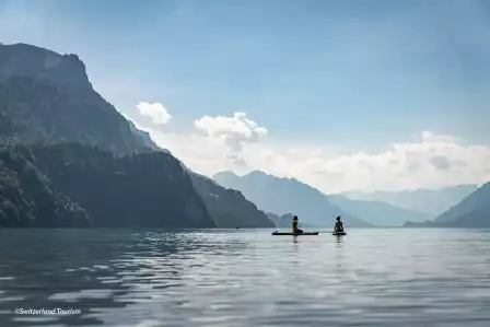 SUP between the Alps, Lake Brienz