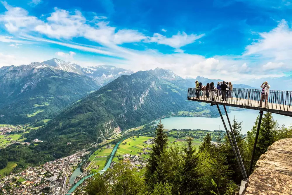 Interlaken from above, Hader Kulm