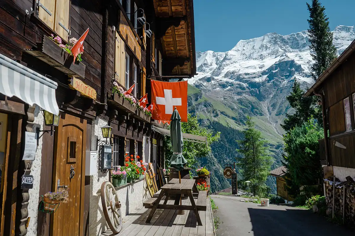 Pension Gimmelwald in the Swiss Alps