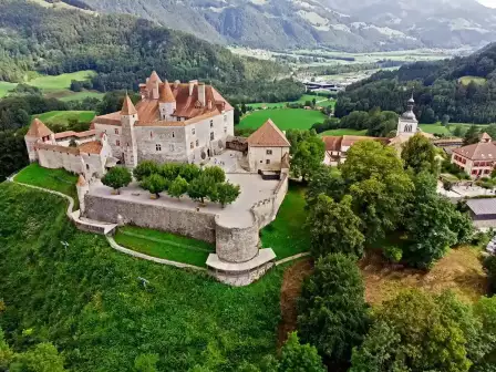 The medieval Gruyères Castle