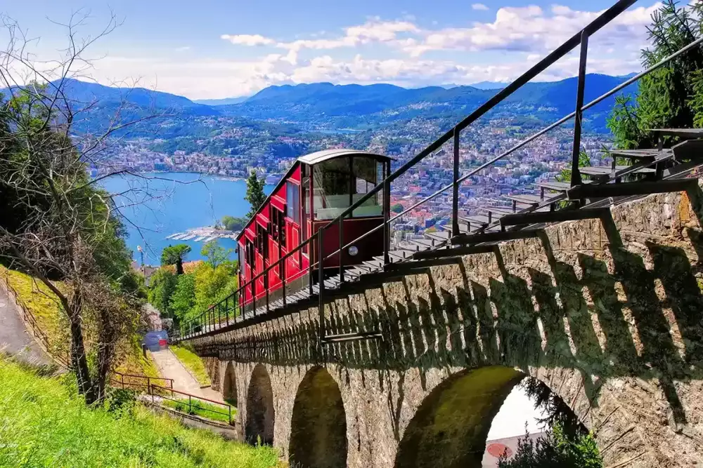 Lugano funicular to the Monte Bre