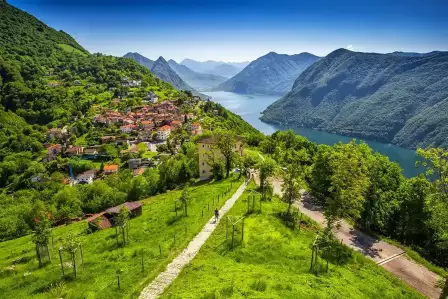 View to Lugano city