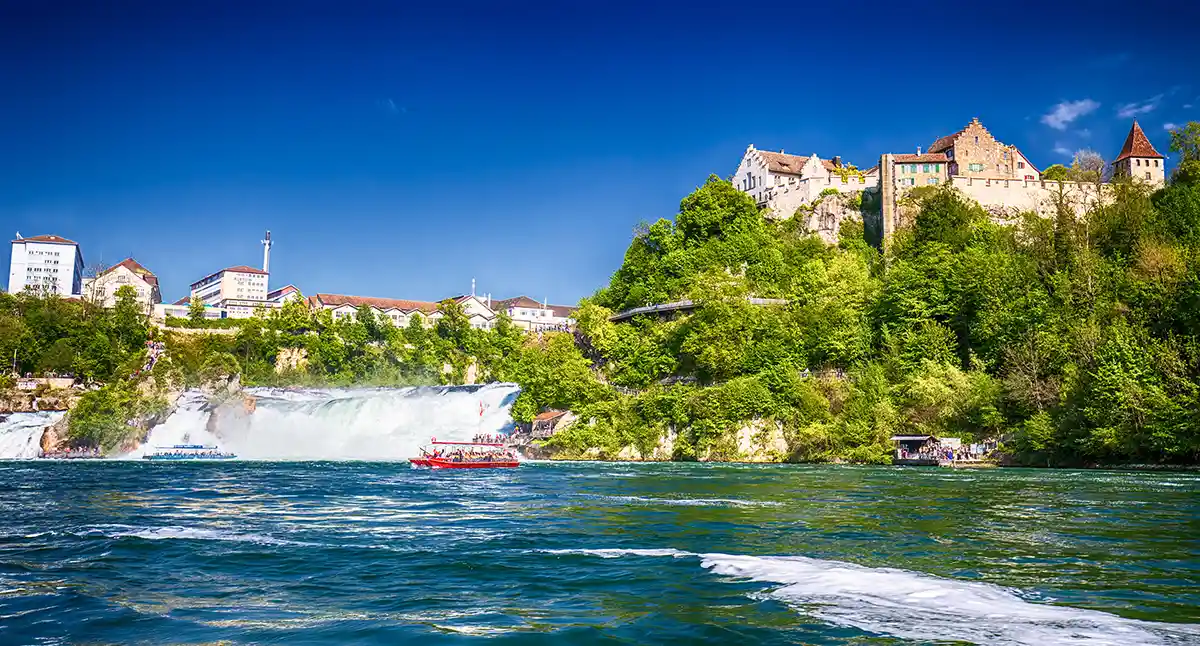 Boat trip on the Rhine Falls