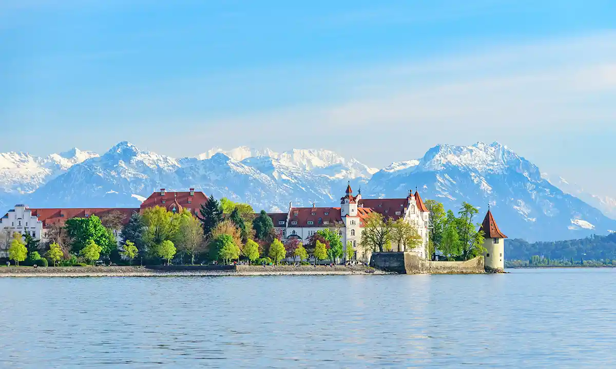 Spectacular view to Lindau in Lake Constance