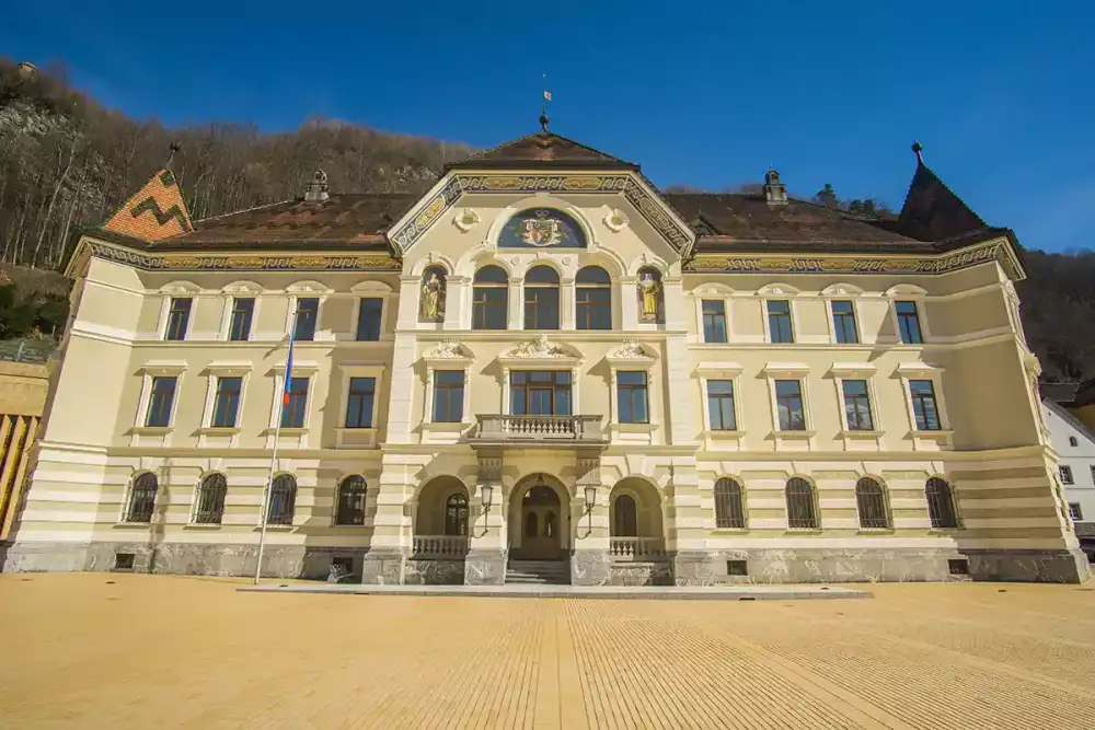 The Parliament building in Vaduz